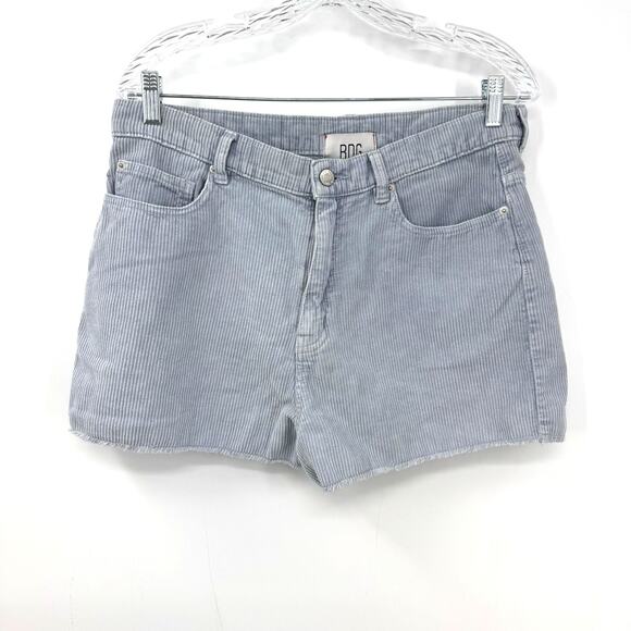 BDG Pants - BDG Urban Outfitters Corduroy Cut Off Shorts 31 Gray High Rise Boho Festival